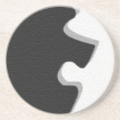 Schwarzes Puzzle Coaster Untersetzer (Vorne)