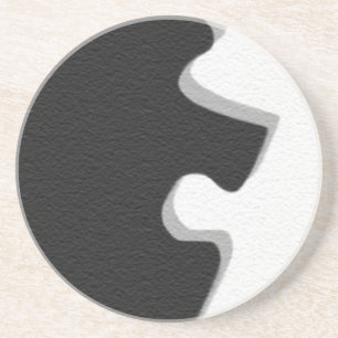Schwarzes Puzzle Coaster Untersetzer