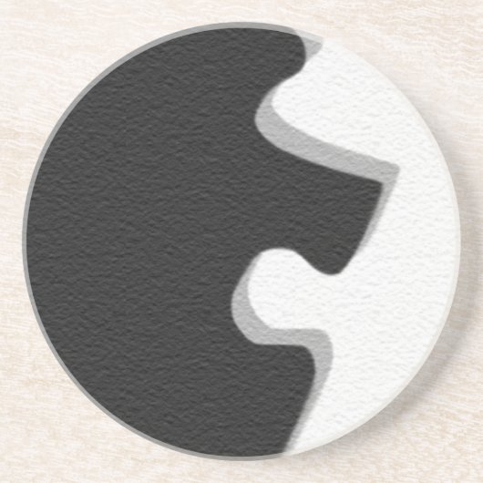 Schwarzes Puzzle Coaster Untersetzer (Vorne)