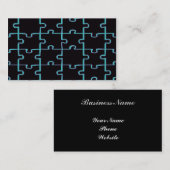 Schwarzes Puzzle Visitenkarte (Vorne/Hinten)