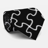 schwarzes Puzzletyp Krawatte (Gerollt)