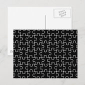 schwarzes Puzzletyp Postkarte (Vorne/Hinten)