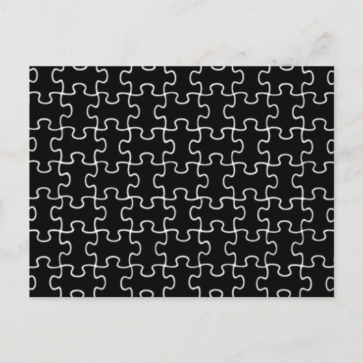 schwarzes Puzzletyp Postkarte (Vorderseite)