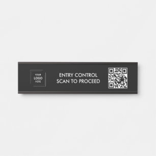 Schwarzes QR-Code-Zugangskontroll-Türschloss-Siche Türschild