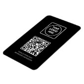 Schwarzes QR | Professionelles modernes Geschäftsl Magnet (Linke Seite)
