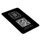 Schwarzes QR | Professionelles modernes Geschäftsl Magnet (Rechte Seite)