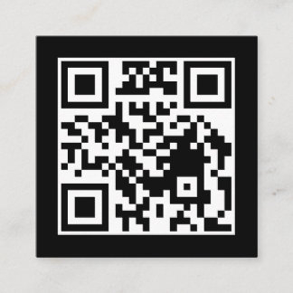 Schwarzes QR Social Minimal Quadratisches Geschäft Quadratische Visitenkarte