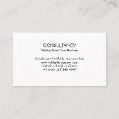 Schwarzes Qr und Foto Visitenkarte (Rückseite)