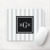 Schwarzes Quadrat 3 Monogramm Mousepad (Mit Mouse)