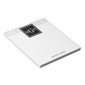 Schwarzes Quadrat 3 Monogramm Notizblock (angewinkelt)
