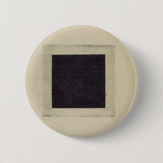 Schwarzes Quadrat durch Kazimir Malevich Button (Vorderseite)