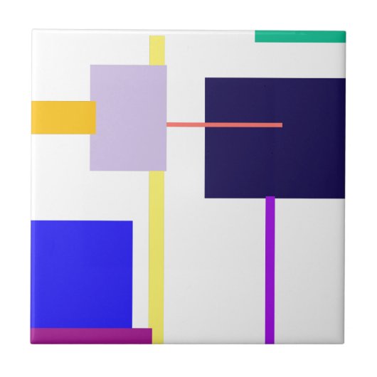 Schwarzes Quadrat Fliese (Vorderseite)