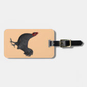 Schwarzes Quadrat Gepäckanhänger (Vorderseite horizontal)