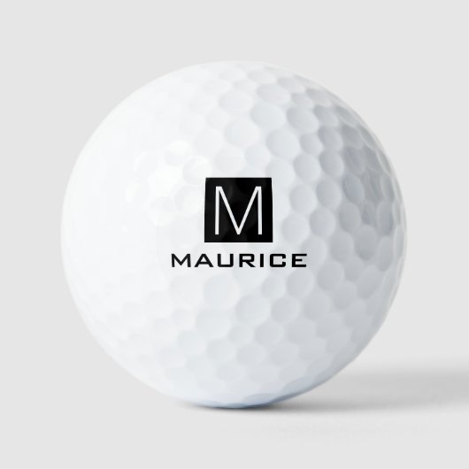 Schwarzes Quadrat Golfball (Vorderseite)