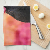 Schwarzes Quadrat Handtuch (Viertel Falte)