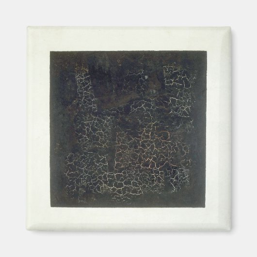 Schwarzes Quadrat Magnet (Vorne)