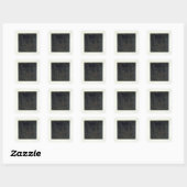 Schwarzes Quadrat Quadratischer Aufkleber (Blatt)
