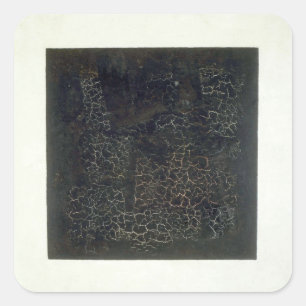 Schwarzes Quadrat Quadratischer Aufkleber