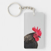 Schwarzes Quadrat Schlüsselanhänger (Vorderseite)