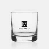 Schwarzes Quadrat Whiskyglas (Vorderseite)
