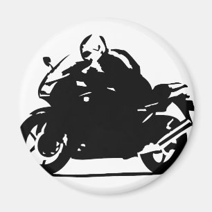 schwarzes Radfahrerikonenmotorrad Magnet