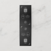 Schwarzes Ramadan-QR-Code-Tischzelt | Iftar-Menü-S Treuekarte (Außenseite Aufgefaltet)
