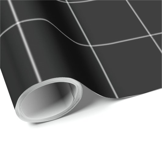 Schwarzes Raster Geschenkpapier (Rolleneckpunkt)