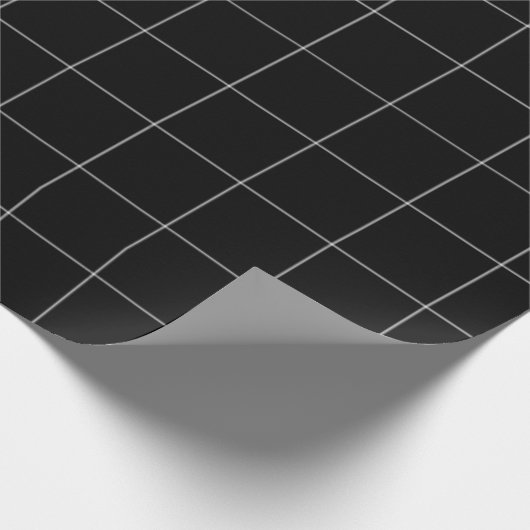 Schwarzes Raster Geschenkpapier (Ecke)