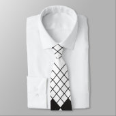 Schwarzes Rautenmuster Krawatte (Gebunden)