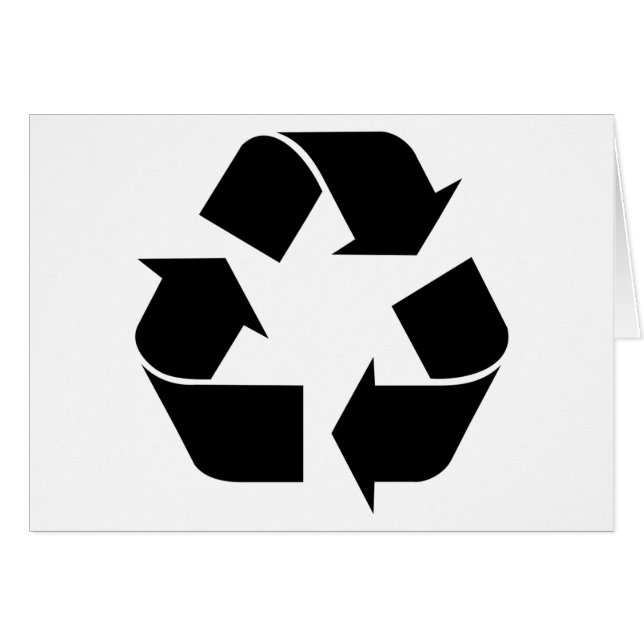 Schwarzes Recycelnd Symbol (Vorderseite (Horizontal))