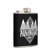 Schwarzes Reise-Abenteuer-Junkie-Camping Flachmann (Rechts)