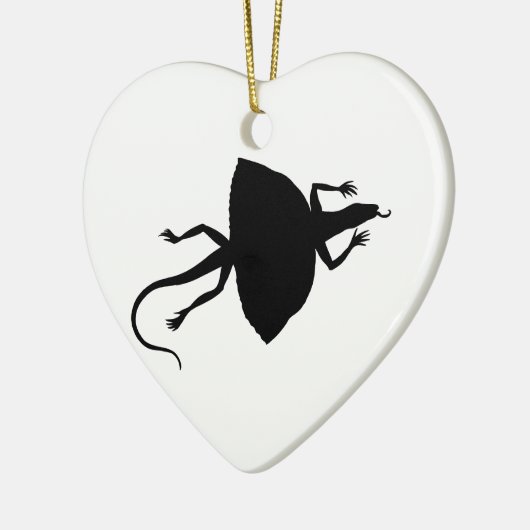 Schwarzes Reptil Keramikornament (Links)