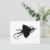 Schwarzes Reptil Postkarte (Stehend Vorderseite)