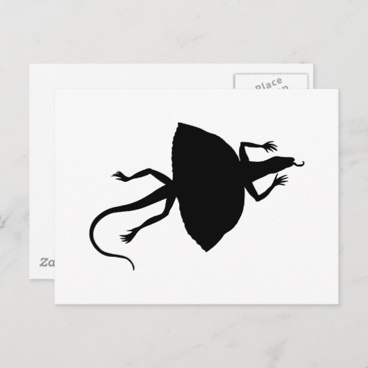Schwarzes Reptil Postkarte (Vorne/Hinten)