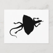 Schwarzes Reptil Postkarte (Vorderseite)