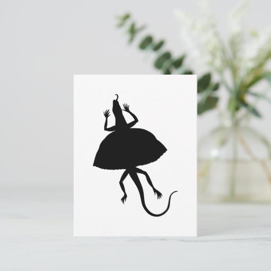 Schwarzes Reptil Postkarte (Stehend Vorderseite)