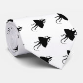 Schwarzes Reptilienmuster Krawatte (Gerollt)