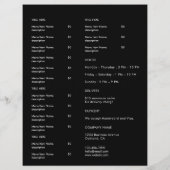 Schwarzes Restaurant-Logo Takeaway-Menü Flyer Desi (Hinten)