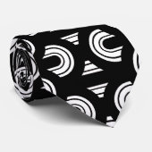 Schwarzes Retro-Design Krawatte (Gerollt)