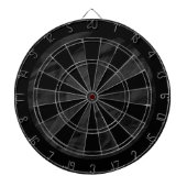 Schwarzes Retro zerknittertes Papier Dartscheibe (vorne)