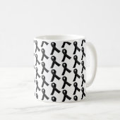 Schwarzes Ribbons gepolstertes Muster Kaffeetasse (VorderseiteRechts)