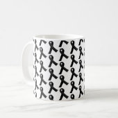 Schwarzes Ribbons gepolstertes Muster Kaffeetasse (Vorderseite Links)