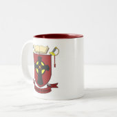SCHWARZES ROBE-REGIMENT ZWEIFARBIGE TASSE (Vorderseite Links)