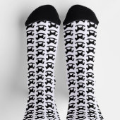 Schwarzes Rockpferd Socken (Oben)