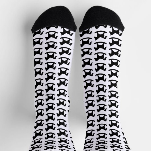 Schwarzes Rockpferd Socken (Oben)