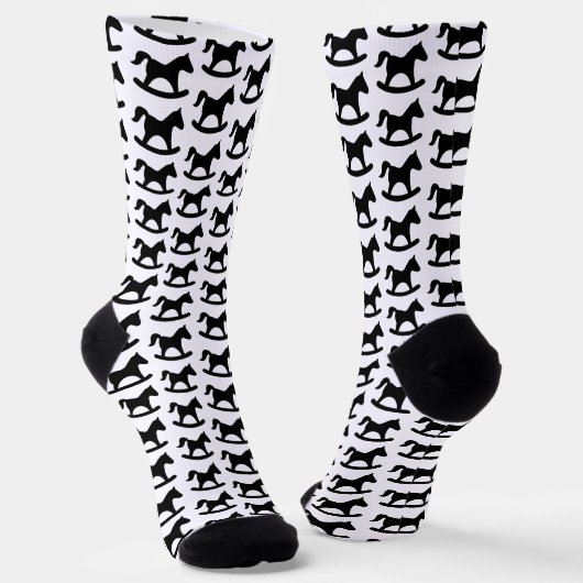 Schwarzes Rockpferd Socken (Gewinkelt)