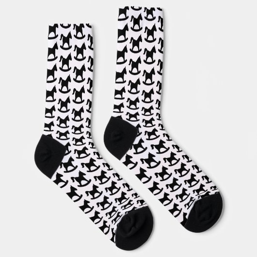 Schwarzes Rockpferd Socken (Rechts)