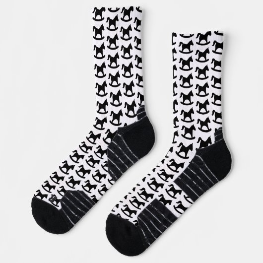 Schwarzes Rockpferd Socken (Links)