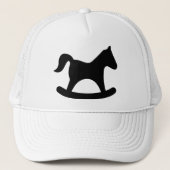 Schwarzes Rockpferd Truckerkappe (Vorderseite)