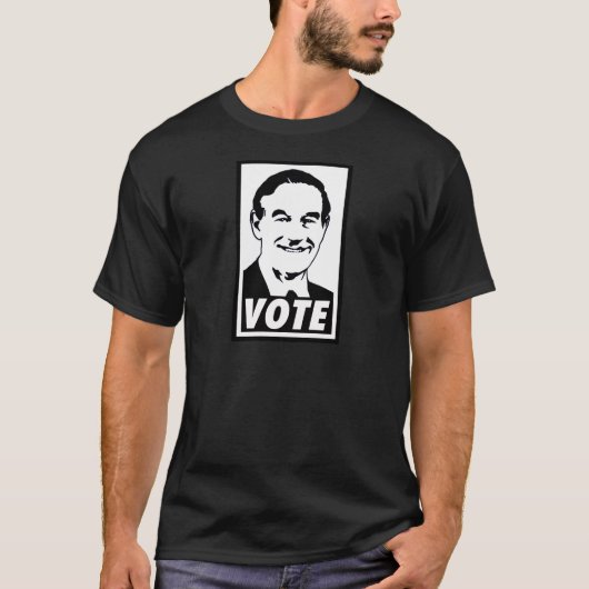 Schwarzes Ron Paul-Abstimmungs-2012 T-Shirt (Vorderseite)